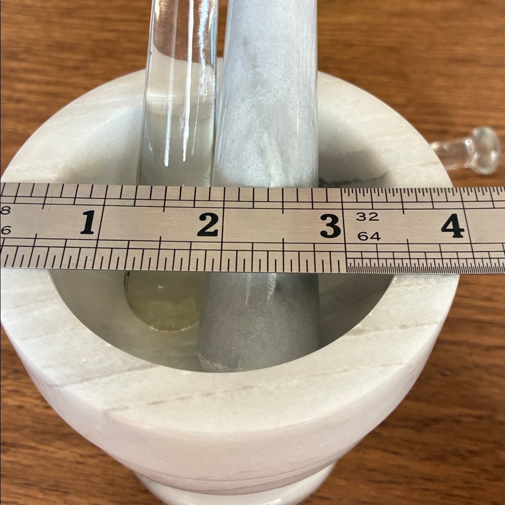 Vintage 6 Once Marble Mortar and 5”Pestle Set - Picture 8 of 8